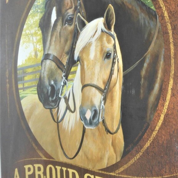 Welcome to Our Farm HORSE SIGN Metal Sign A Proud Stallion Family Lives Here - Picture 5 of 5